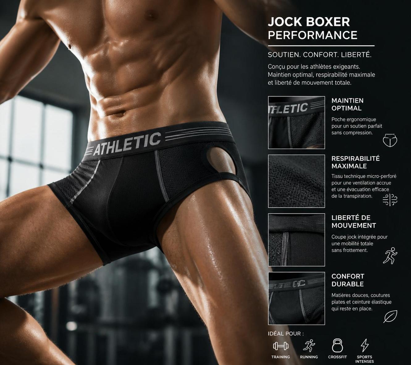 découvrez pourquoi le jock boxer séduit de plus en plus les sportifs grâce à son confort, son maintien optimal et sa liberté de mouvement.