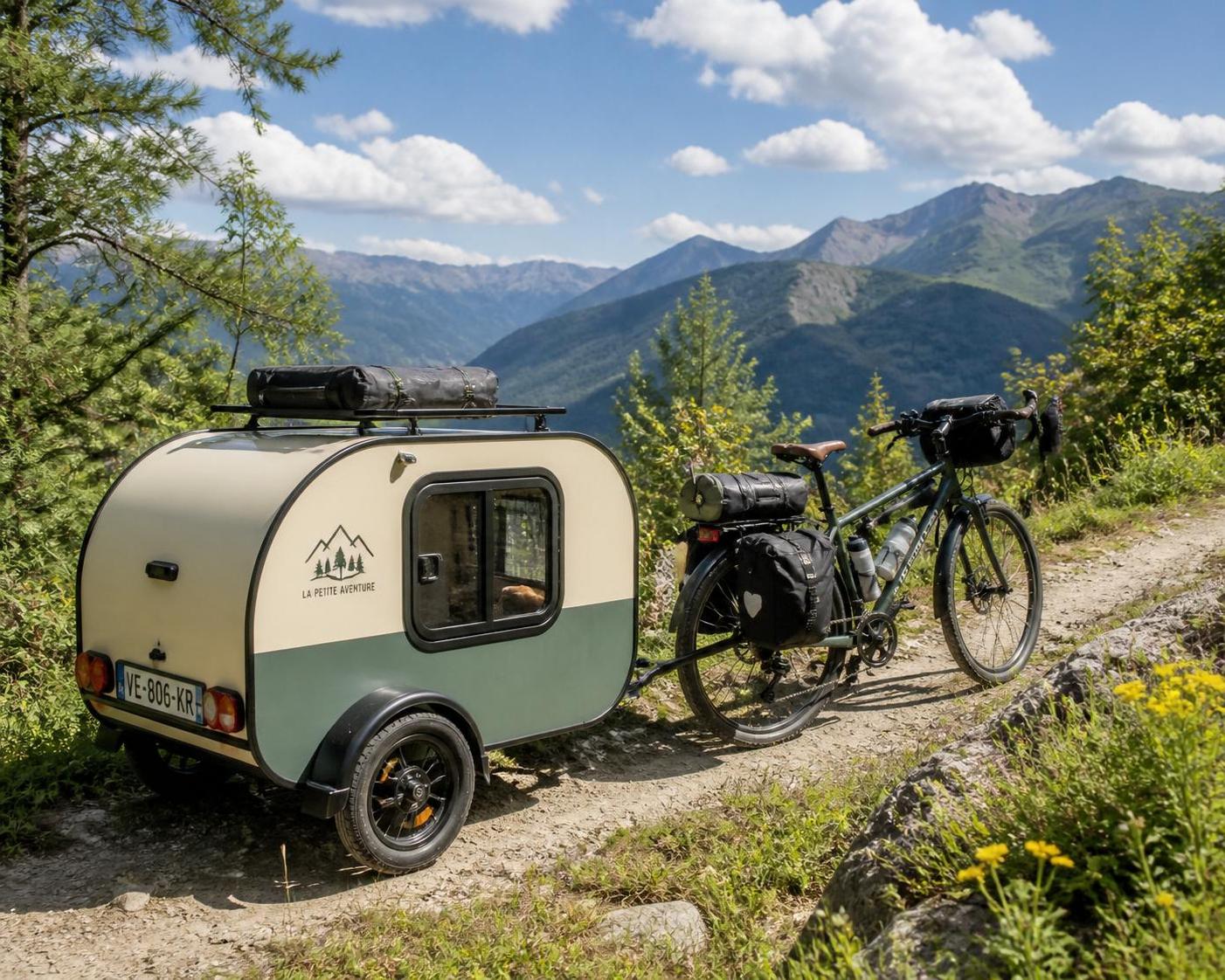 découvrez la mini caravane pour vélo, l'accessoire parfait pour partir léger en aventure et transporter facilement vos essentiels lors de vos sorties à vélo.