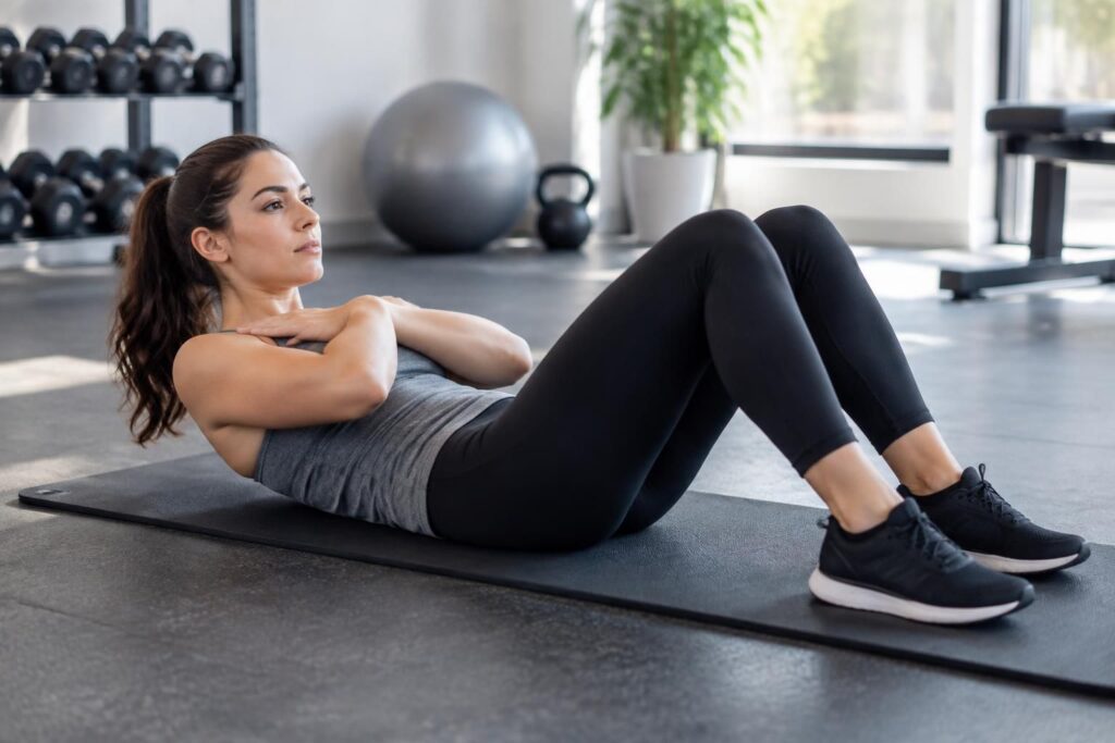 découvrez la technique des crunchs classiques au sol et leurs bienfaits pour renforcer vos abdominaux, avec des conseils pour les réaliser correctement.