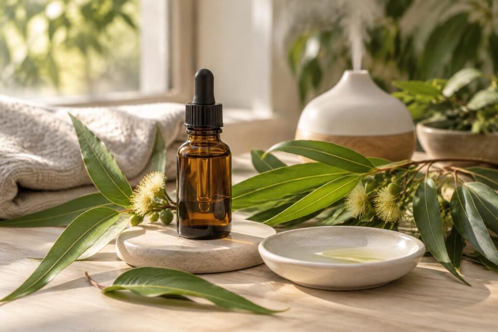 découvrez les bienfaits de l’huile essentielle d’eucalyptus citronné et ses utilisations courantes pour le bien-être, avec des conseils d’emploi et de précaution.