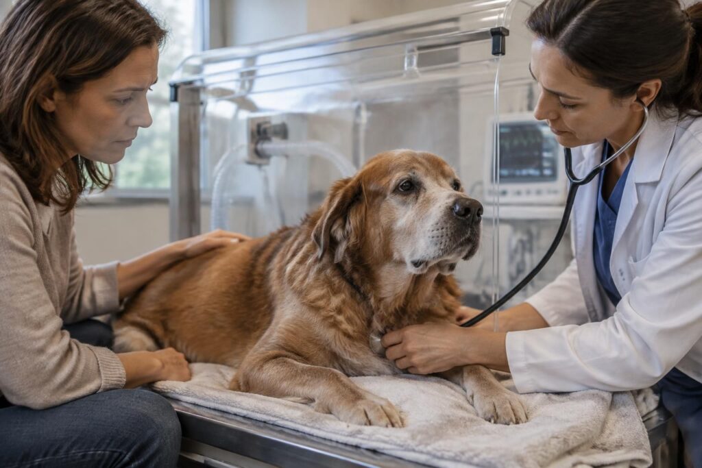 découvrez les signes de l’insuffisance cardiaque au stade avancé chez le chien et les options de prise en charge pour améliorer son confort.