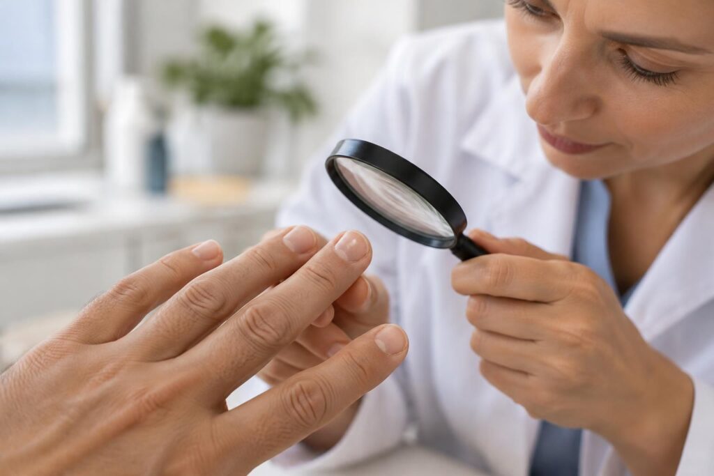 tache blanche sur les ongles : découvrez les causes possibles, les idées reçues et les signes qui doivent vous inciter à consulter.